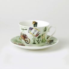 Roy Kirkham Jumbotasse + Untertasse IN THE GARDEN