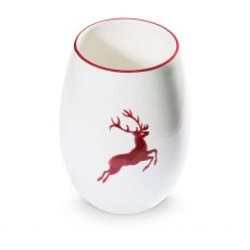 Gmundner Keramik Bordeauxroter Hirsch Vase � 11.5 cm