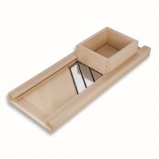 Krauthobel mit 3 Klingen und Schublade, Holz