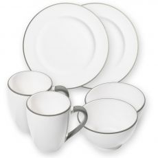 Gmundner Keramik Grauer Rand H�ttenfr�hst�ck f�r zwei Gourmet