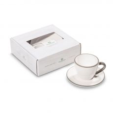 Gmundner Keramik Grauer Rand Espresso f�r dich - Geschenkset