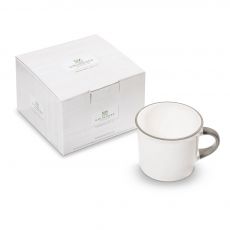 Gmundner Keramik Grauer Rand Kaffeeh�ferl gro� (0,24l) - Geschenkkarton