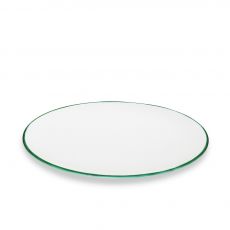Gmundner Keramik Gr�ner Rand Platte oval 28x21cm