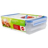 Emsa CLIP & CLOSE Aufschnittboxsystem rechteckig 2er Set