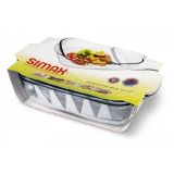 Simax Kasserolle mit Deckel aus Glas 3,2l