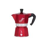 Bialetti Moka Espressokocher Special Edition rot Glitzer 3 Tassen, M�nnchen ist am Oberteil und keine Schrift