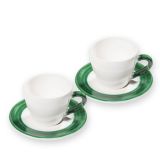 Gmundner Keramik Variation Gr�n Espresso f�r zwei Geschenkset