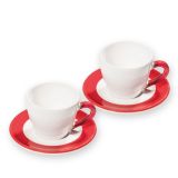 Gmundner Keramik Variation Rubinrot Espresso f�r zwei Geschenkset