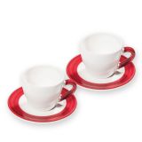 Gmundner Keramik Variation Bordeauxrot Espresso f�r zwei Geschenkset