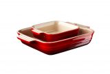 Le Creuset Auflaufform Klassik 2er Set - kirschrot