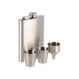 Collini Flachmann Set mit Trichter und 2 Bechern