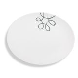 Gmundner Keramik Pur Geflammt grau Platte oval 33x26cm