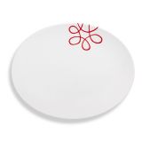 Gmundner Keramik Pur Geflammt rot Platte oval 33x26cm