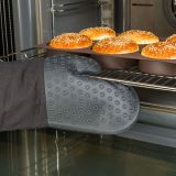 Lurch Backhandschuh Silikon/Textil schwarz