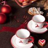 Gmundner Keramik Rubinroter Hirsch Weihnachts-Zapfen