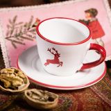 Gmundner Keramik Rubinroter Hirsch Schokotasse (0,3L)