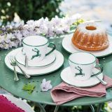 Gmundner Keramik Gr�ner Hirsch Unterteller Kaffee Cup (�15cm)