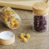 Pebbly Gew�rzgl�ser rund mit Bambusdeckel 75ml - 3er Set