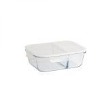 Pebbly Vorratsdose / Lunchbox rechteckig mit Unterteilung 1450ml