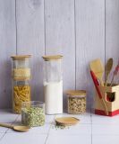 Pebbly Vorratsglas mit Bambusdeckel - 3er Set