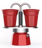 Bialetti Mini-Express incl. 2 Becher rot