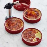 Emile Henry Creme Brulee-Set 4 Sch�lchen + Brenner - Grand Cru