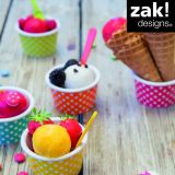 Zak! Designs Eisbecher mit L�ffel Dotty t�rkis