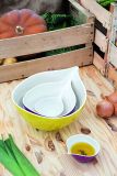 Zak! Designs Sch�lchen Zwiebel gelb-wei� 10cm