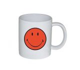 Zak! Designs Smiley Becher wei�-orange