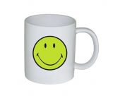 Zak! Designs Smiley Becher wei�-gr�n