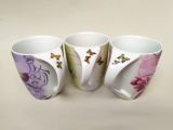 K�nitz Becher Fr�hling mit Blumen und Schmetterlingen - 3er Set