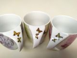 K�nitz Becher Fr�hling mit Blumen und Schmetterlingen - 3er Set
