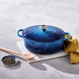 Le Creuset Br�ter oval 29cm 4,7l - Azure blau