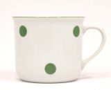 Jumbotasse Varak gr�ne Punkte 650ml - 6 St�ck