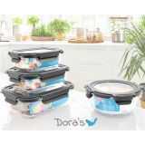 Doras Vorratsdose Glas rechteckig 650ml