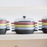 Riess Nouvelle Sky Blue Schmorpfanne mit Glasdeckel - 2 Gr��en