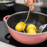 Riess Nouvelle Pink Schmorpfanne mit Glasdeckel 20cm hoch