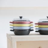 Riess Nouvelle Pink Schmorpfanne mit Glasdeckel 20cm hoch