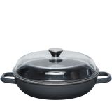 Riess Nouvelle Dark Grey Schmorpfanne mit Glasdeckel - 2 Gr��en