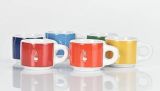 Bialetti Espresso-Tassen bunt mit Metallst�nder 6er Set