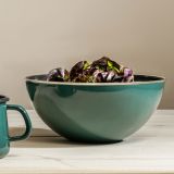 Riess Nouvelle Teal Schssel mit Edelstahlrand  26cm