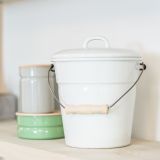 Riess Classic Weiss Bioeimer mit Deckel � 20cm