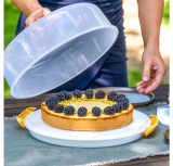 Tescoma K�hl-Kuchentransportbox & Servierbrett mit niedriger Haube DEL�CA � 34 cm