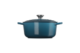 Le Creuset Br�ter rund 26cm 5,3l - deep teal