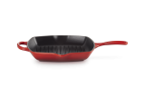 Le Creuset Grillpfanne quadratisch 26x26 cm - kirschrot