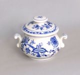 Zwiebelmuster Soljankatopf A mit Deckel und Henkel 0,50l - Original Bohemia Porzellan aus Dubi