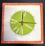 Gmundner Keramik Selektion Rubinrot Wanduhr