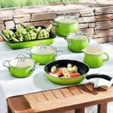 Riess Nouvelle Smaragd Fleischtopf mit Glasdeckel 24cm