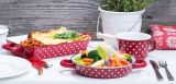 Riess P�nktchen rot Kasserolle mit Deckel 14 cm