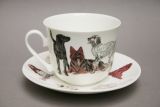 Roy Kirkham Jumbotasse + Untertasse DOGS GALORE